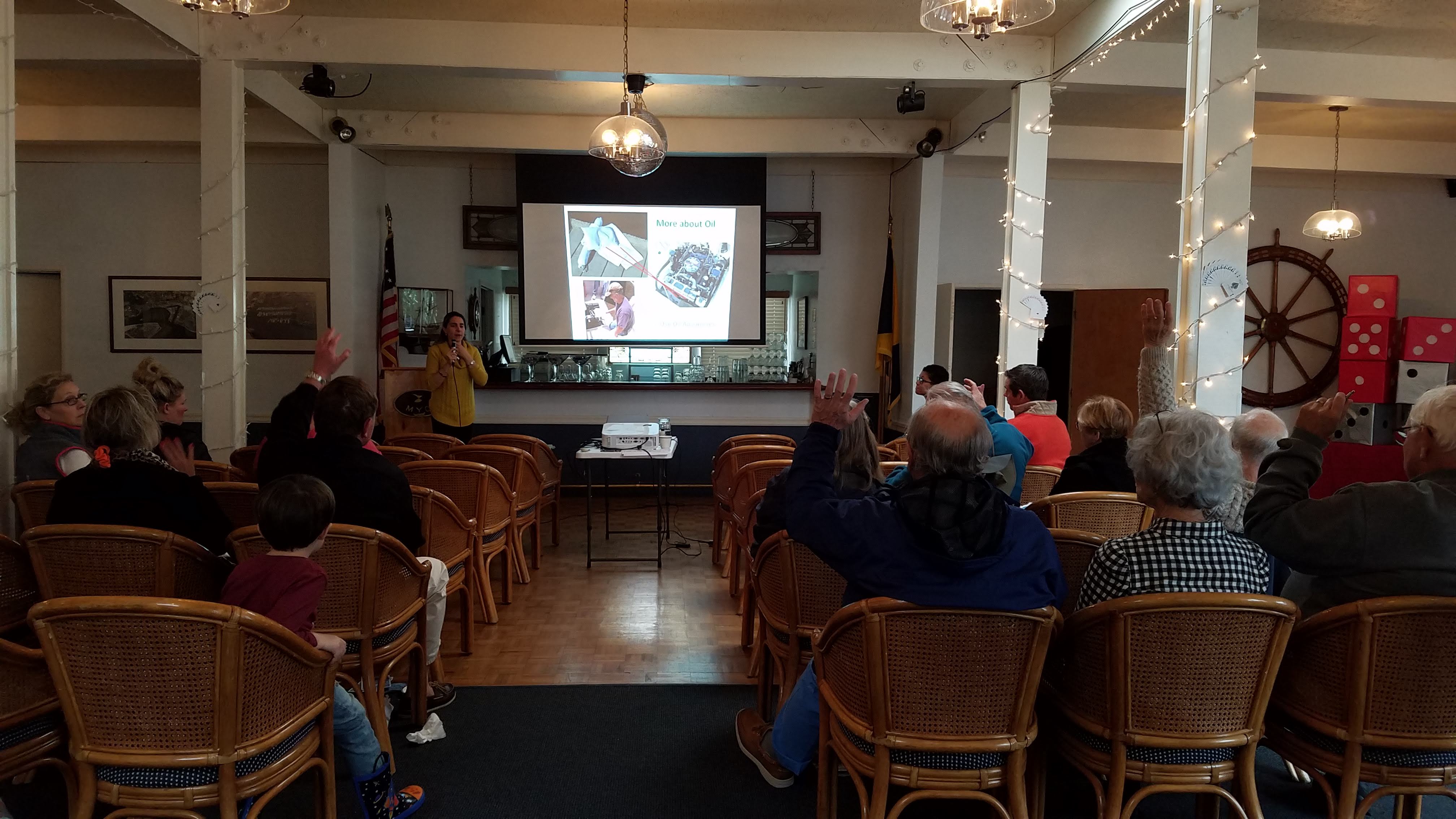 20190302_104218 Vivian Matuk presenting a clean boating seminar for the CVA program