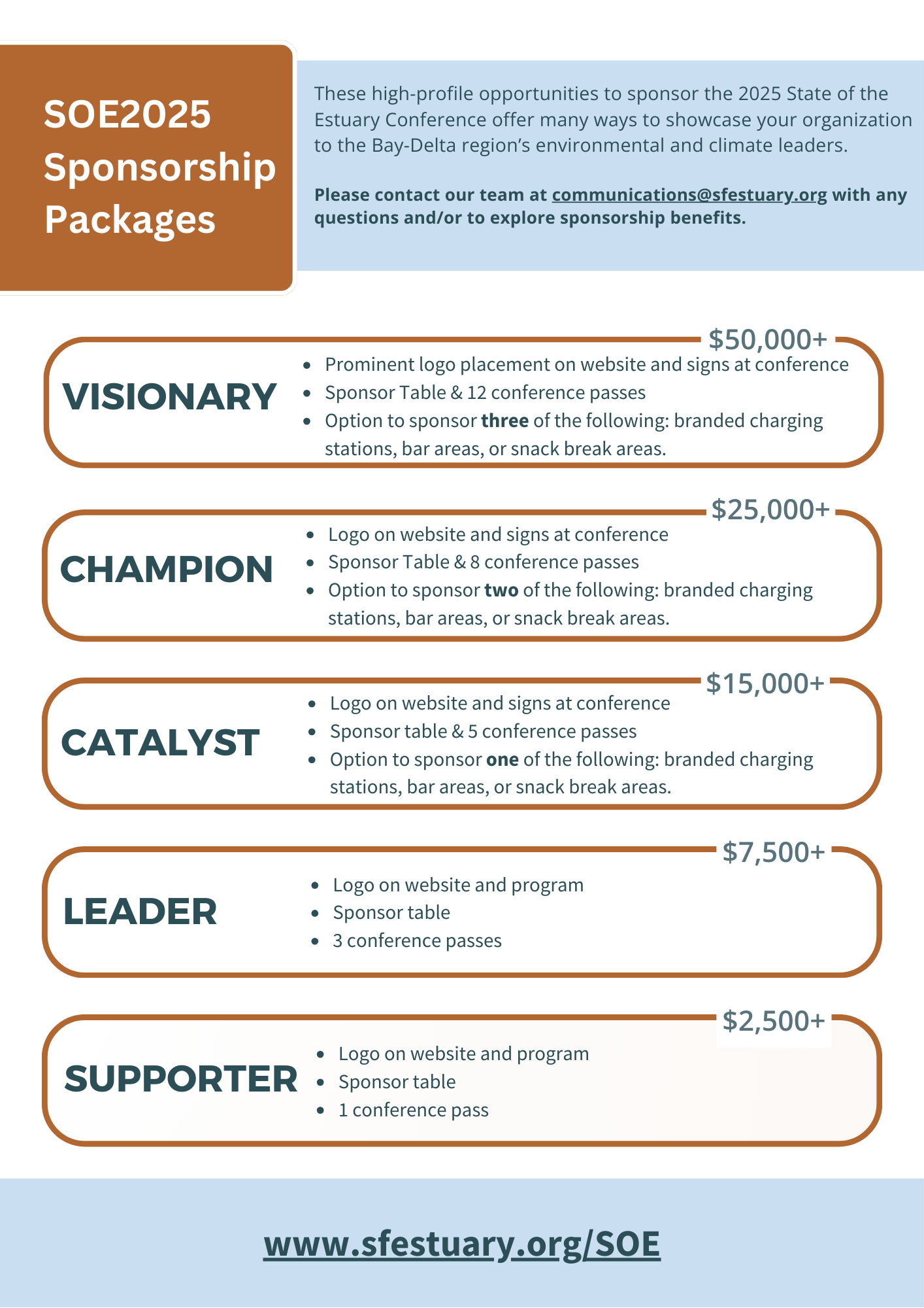 2025SponsorshipPg2 2025 Sponsorship Levels