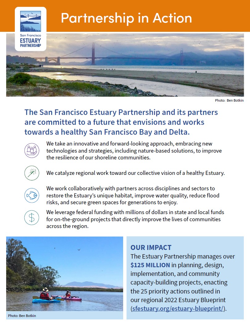 The 2025 Regional San Francisco Estuary Partnership Fact Sheet