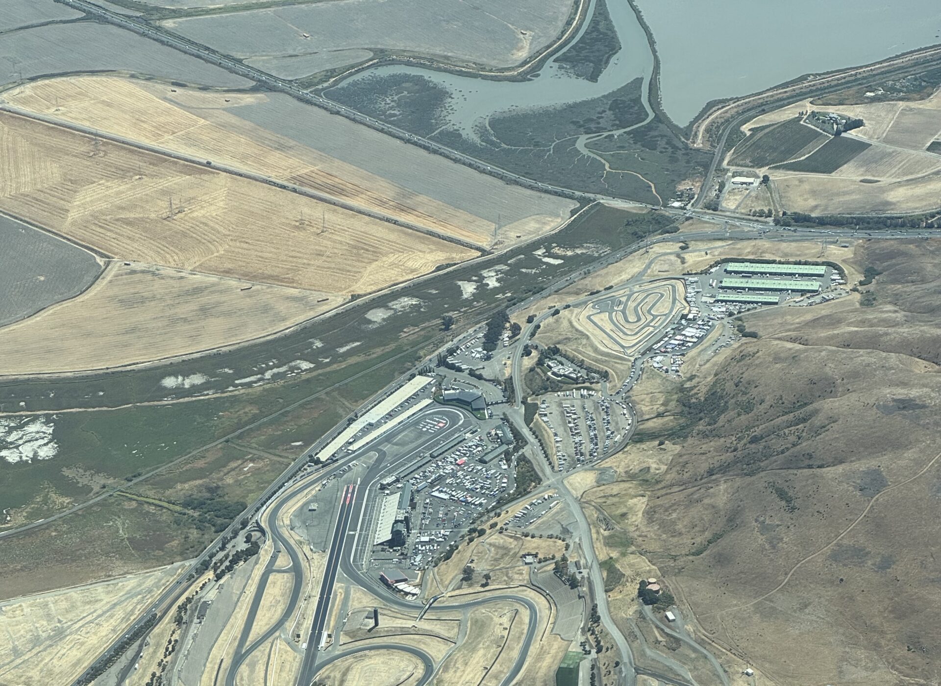 Aerial view of Sonoma Raceway